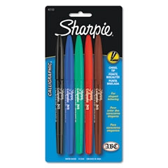 Calligraphic-Marker-Pen-Set-Black-Blue-Brown-Green-Red-Ink-Medium-Point-5-Pk_198710