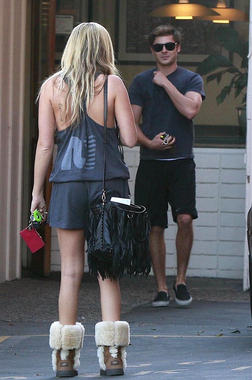 Zac Efron And Ashley Tisdale Out For Lunch At Patty's