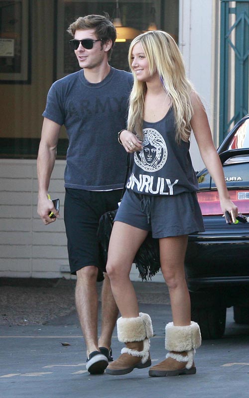 Zac Efron And Ashley Tisdale Out For Lunch At Patty's