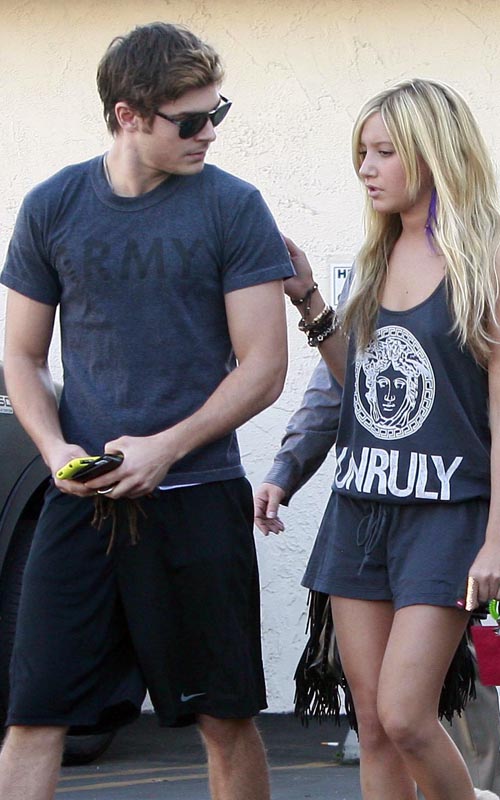 Zac Efron And Ashley Tisdale Out For Lunch At Patty's