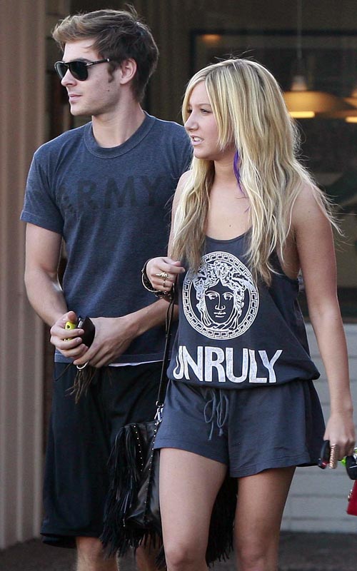 Zac Efron And Ashley Tisdale Out For Lunch At Patty's