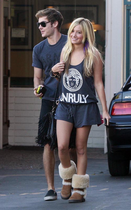 Zac Efron And Ashley Tisdale Out For Lunch At Patty's