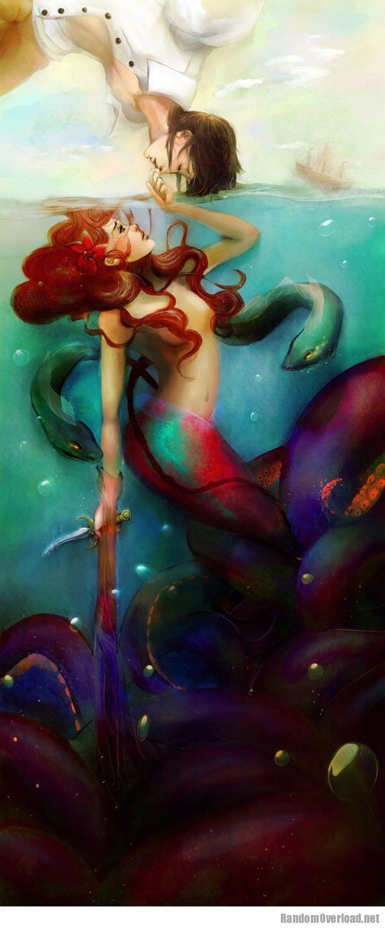 Beautiful Watercolor Mermaid Painting Randomoverload