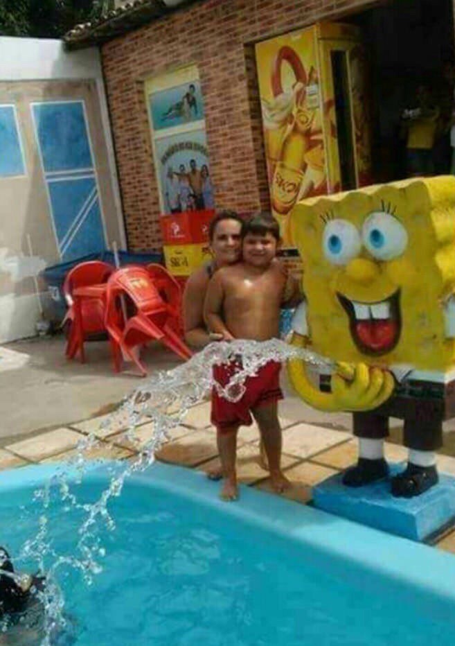 funny fail image classic spongebob pool