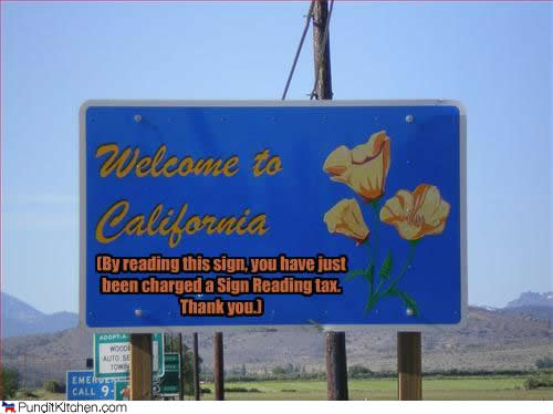 welcome to california sign