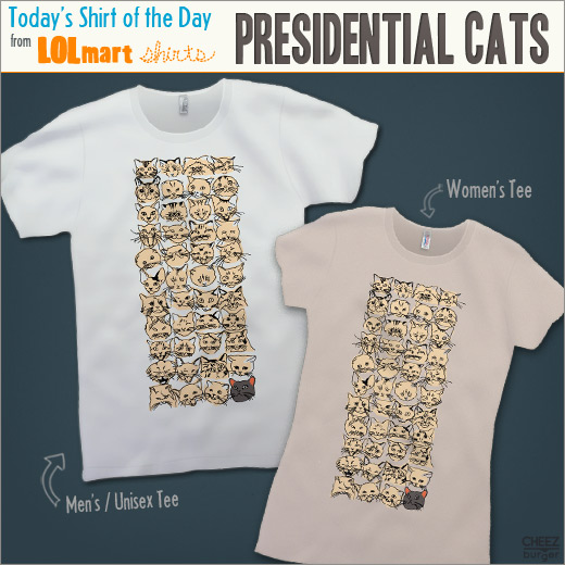 lolmart shirt of the day, president cats