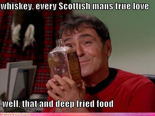 funny celebrity pictures - whiskey, every Scottish mans true love   well, that and deep fried food