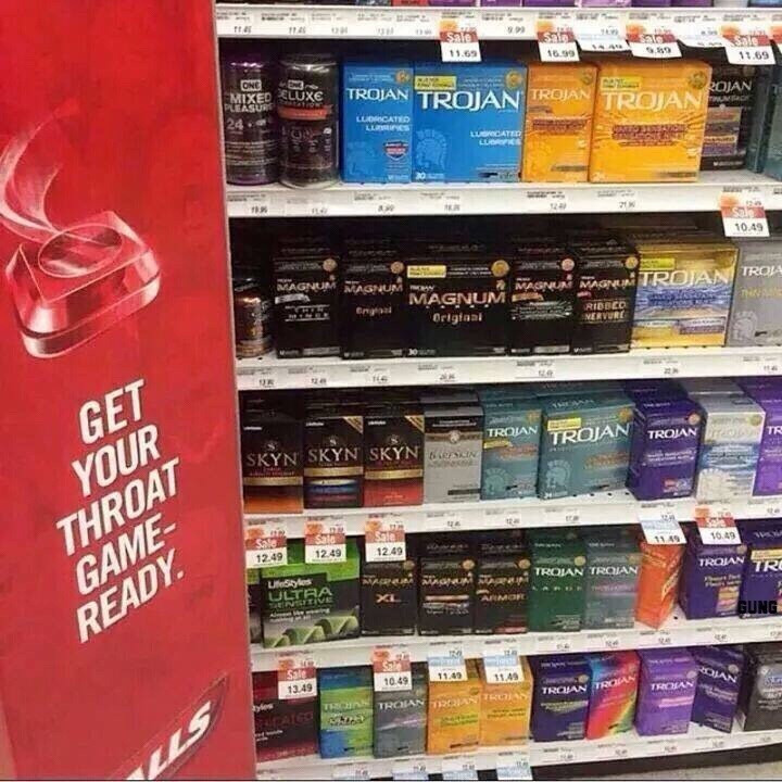 funny memes condoms and cough drops