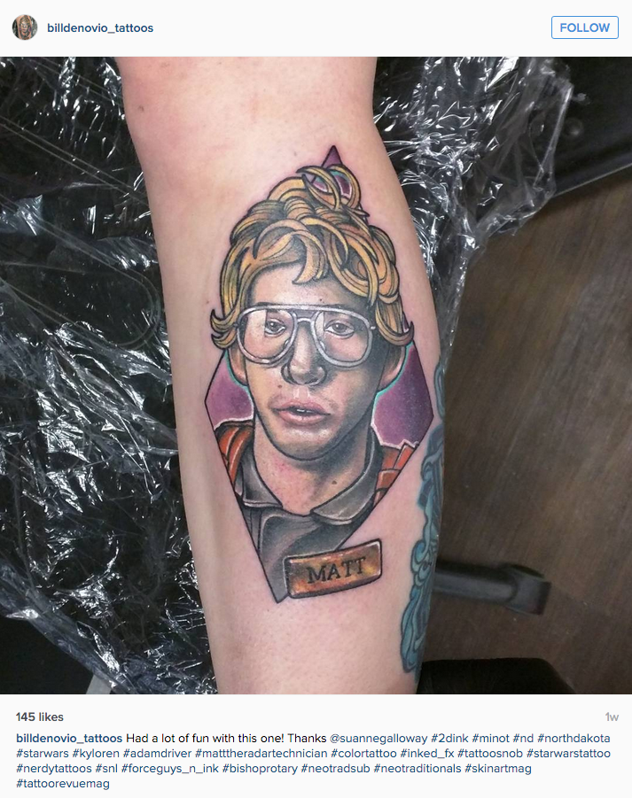 funny star wars tattoo Kylo Ren as SNL Undercover Boss character