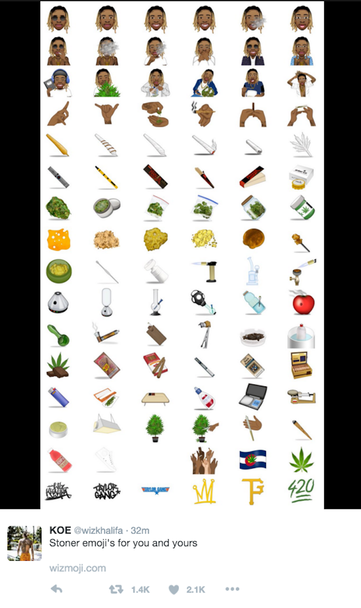 twitter win Wiz Khalifa releases new weed emojis for 420