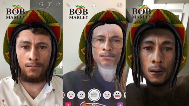 race snapchat bob marley This Bob Marley Snapchat Filter Is Probably Blackface and Was Definitely a Bad Idea