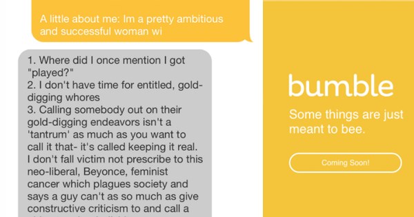 bumble,beyoncé,gold digger,feminism,dating apps,online dating,dating